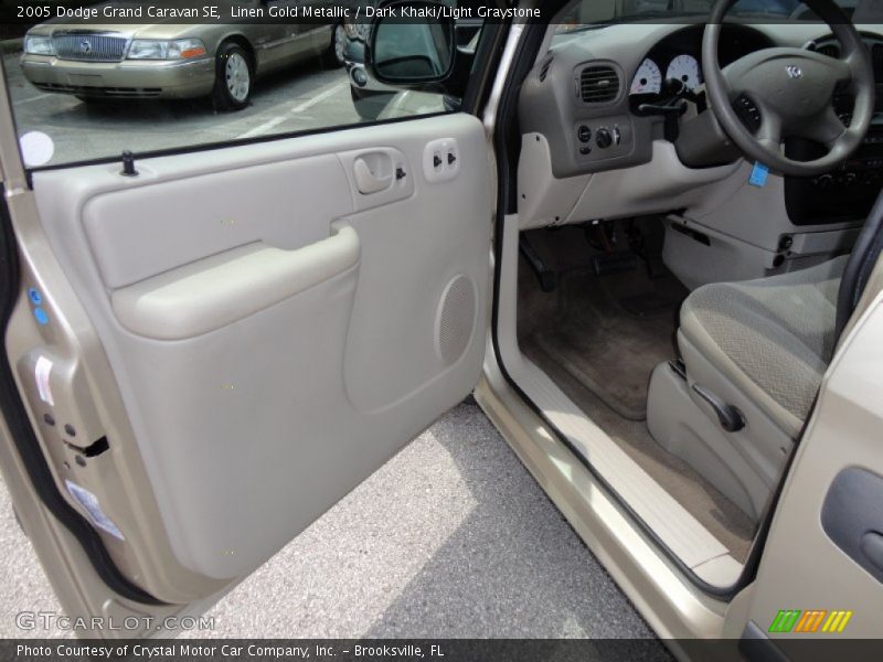 Linen Gold Metallic / Dark Khaki/Light Graystone 2005 Dodge Grand Caravan SE