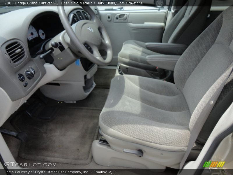 Linen Gold Metallic / Dark Khaki/Light Graystone 2005 Dodge Grand Caravan SE