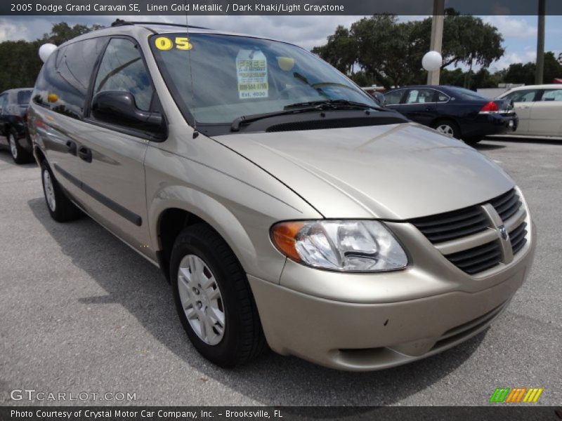 Linen Gold Metallic / Dark Khaki/Light Graystone 2005 Dodge Grand Caravan SE