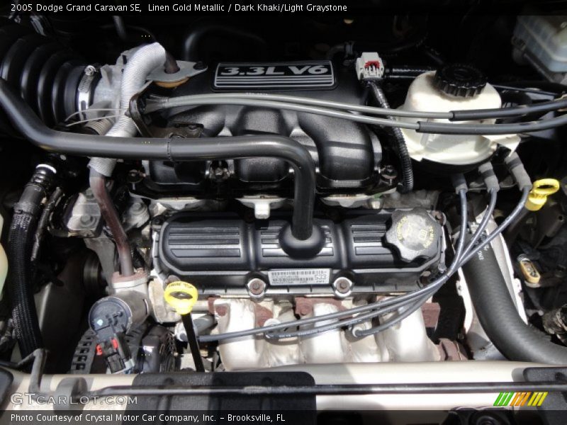 Linen Gold Metallic / Dark Khaki/Light Graystone 2005 Dodge Grand Caravan SE