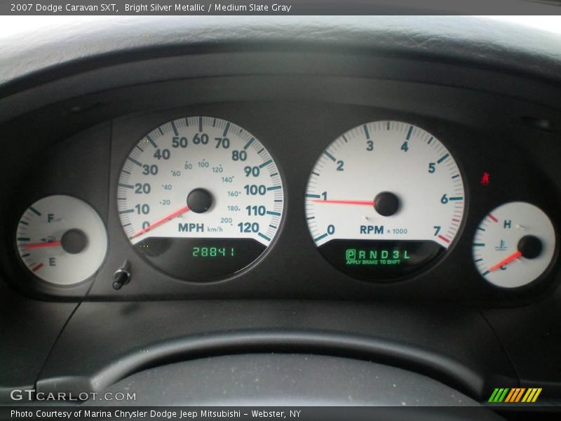 Bright Silver Metallic / Medium Slate Gray 2007 Dodge Caravan SXT