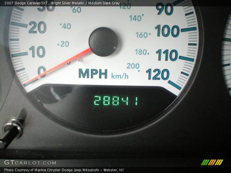 Bright Silver Metallic / Medium Slate Gray 2007 Dodge Caravan SXT