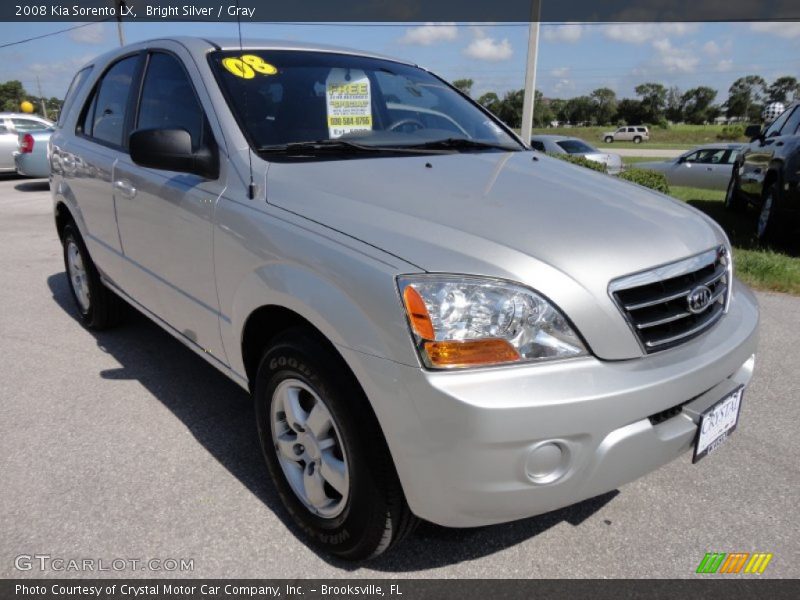 Bright Silver / Gray 2008 Kia Sorento LX