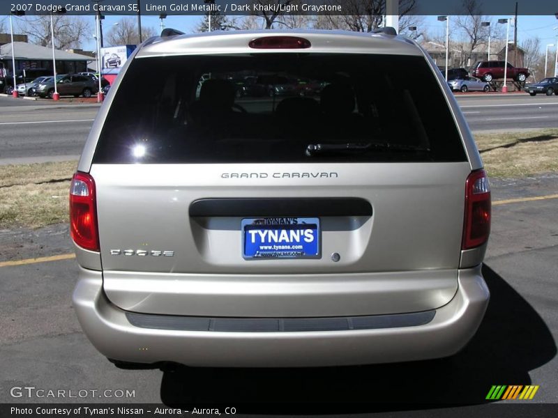 Linen Gold Metallic / Dark Khaki/Light Graystone 2007 Dodge Grand Caravan SE