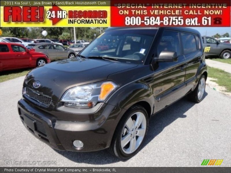 Java Brown / Sand/Black Houndstooth Cloth 2011 Kia Soul !