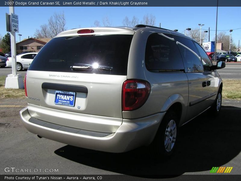 Linen Gold Metallic / Dark Khaki/Light Graystone 2007 Dodge Grand Caravan SE