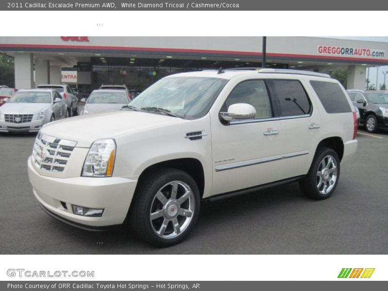 White Diamond Tricoat / Cashmere/Cocoa 2011 Cadillac Escalade Premium AWD