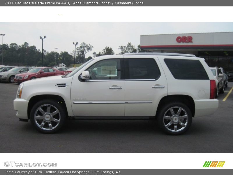 White Diamond Tricoat / Cashmere/Cocoa 2011 Cadillac Escalade Premium AWD