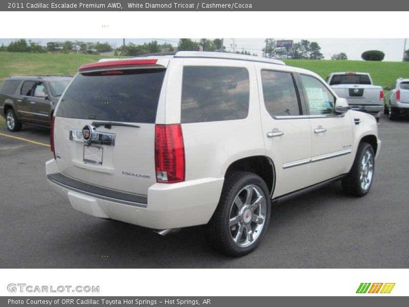 White Diamond Tricoat / Cashmere/Cocoa 2011 Cadillac Escalade Premium AWD