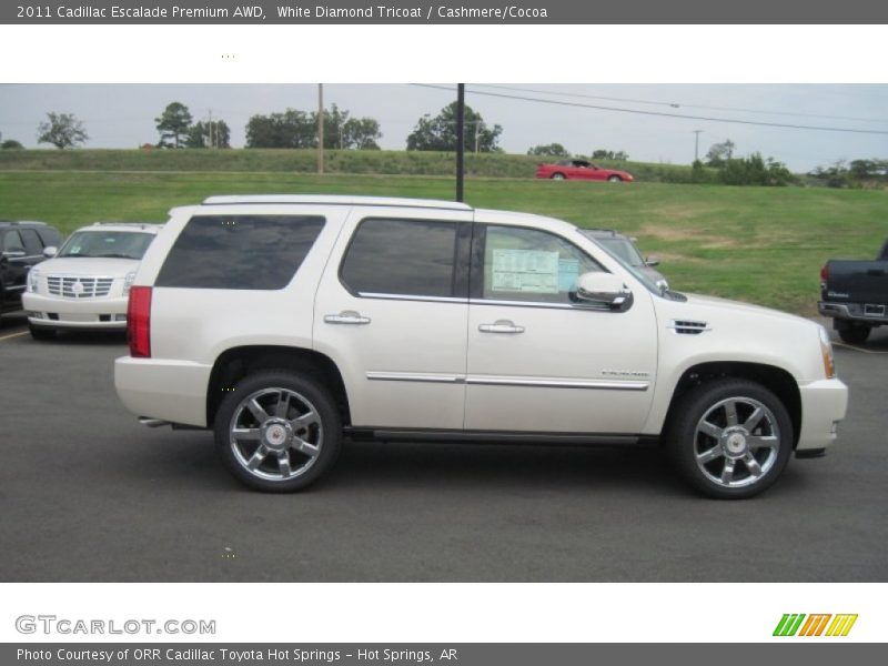 White Diamond Tricoat / Cashmere/Cocoa 2011 Cadillac Escalade Premium AWD