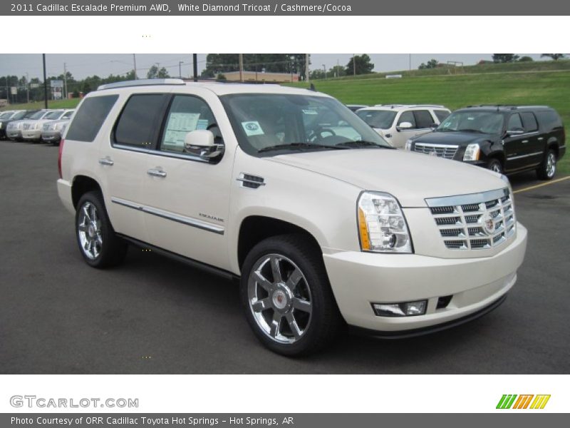 White Diamond Tricoat / Cashmere/Cocoa 2011 Cadillac Escalade Premium AWD