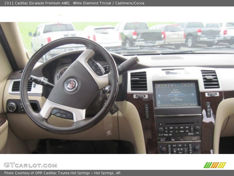 White Diamond Tricoat / Cashmere/Cocoa 2011 Cadillac Escalade Premium AWD