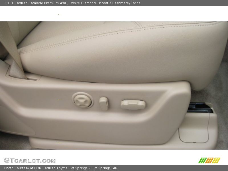 White Diamond Tricoat / Cashmere/Cocoa 2011 Cadillac Escalade Premium AWD