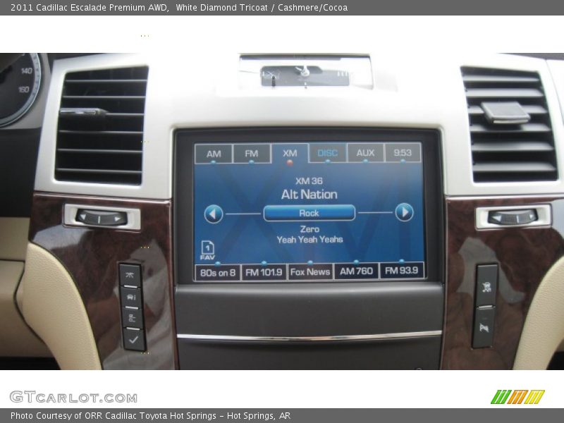 White Diamond Tricoat / Cashmere/Cocoa 2011 Cadillac Escalade Premium AWD