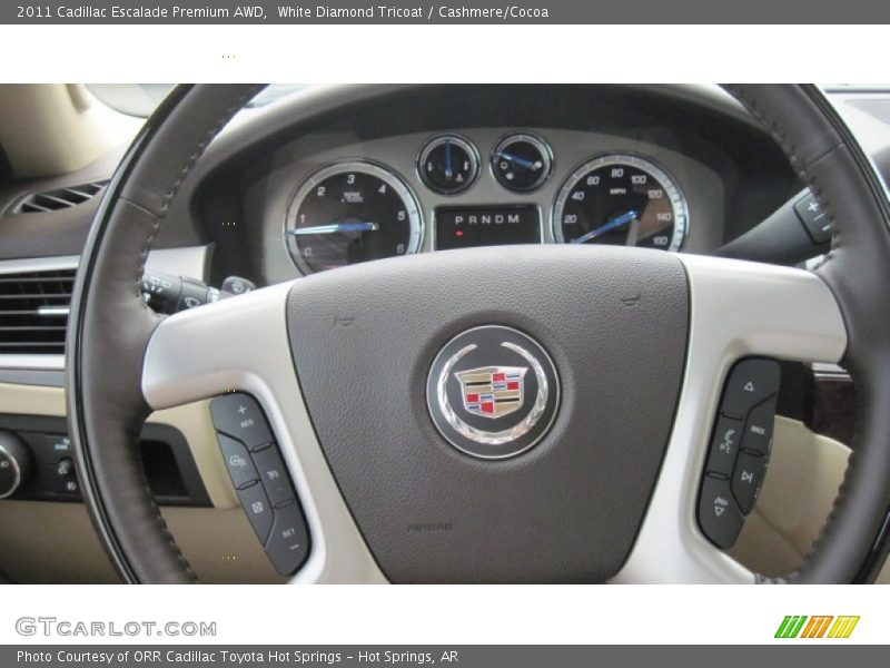 White Diamond Tricoat / Cashmere/Cocoa 2011 Cadillac Escalade Premium AWD