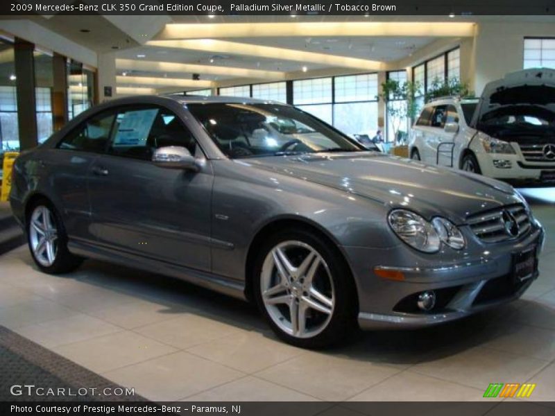 Palladium Silver Metallic / Tobacco Brown 2009 Mercedes-Benz CLK 350 Grand Edition Coupe