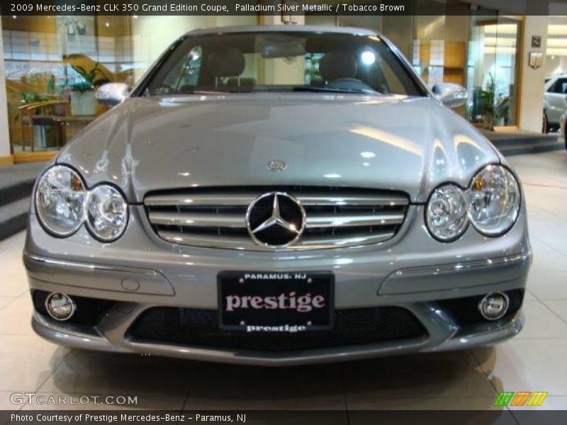 Palladium Silver Metallic / Tobacco Brown 2009 Mercedes-Benz CLK 350 Grand Edition Coupe