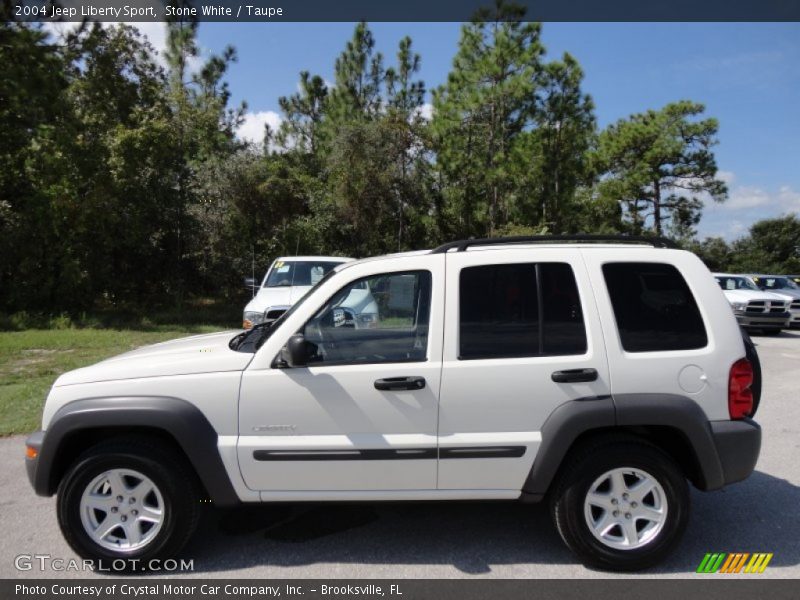 Stone White / Taupe 2004 Jeep Liberty Sport