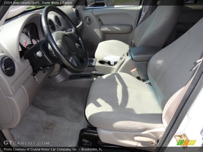 Stone White / Taupe 2004 Jeep Liberty Sport