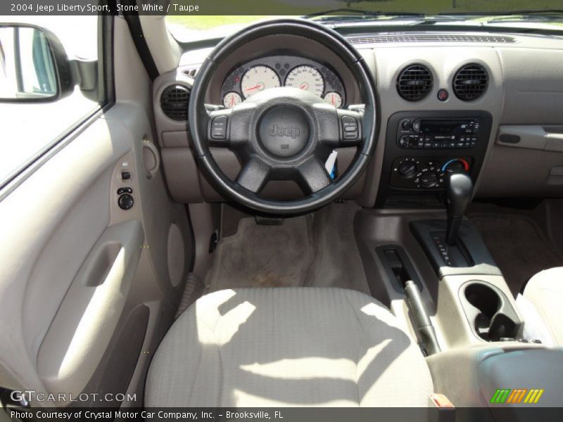 Stone White / Taupe 2004 Jeep Liberty Sport