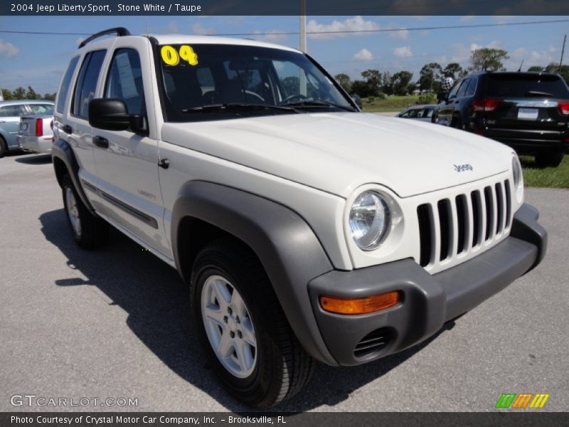 Stone White / Taupe 2004 Jeep Liberty Sport