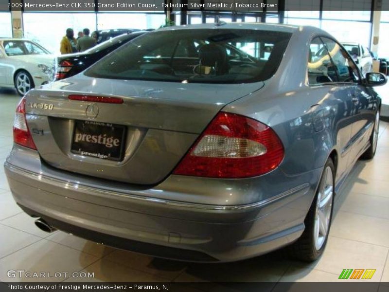 Palladium Silver Metallic / Tobacco Brown 2009 Mercedes-Benz CLK 350 Grand Edition Coupe