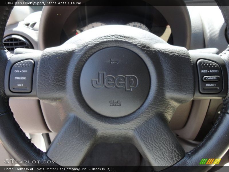 Stone White / Taupe 2004 Jeep Liberty Sport