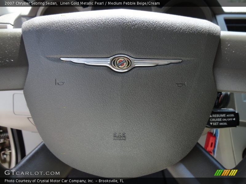 Linen Gold Metallic Pearl / Medium Pebble Beige/Cream 2007 Chrysler Sebring Sedan