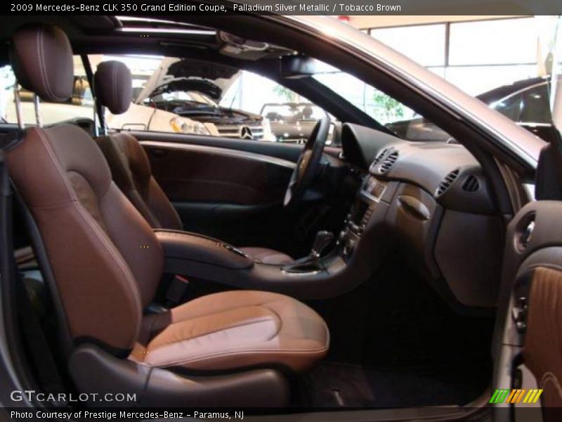 Palladium Silver Metallic / Tobacco Brown 2009 Mercedes-Benz CLK 350 Grand Edition Coupe