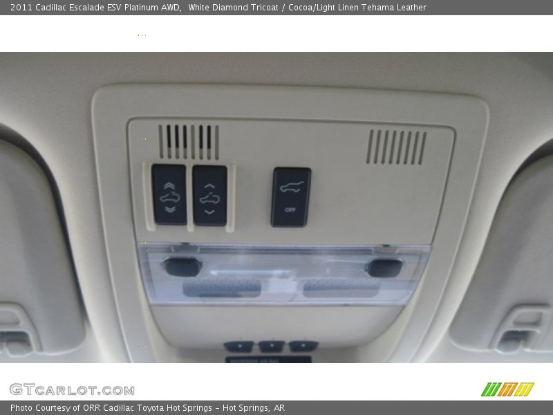 White Diamond Tricoat / Cocoa/Light Linen Tehama Leather 2011 Cadillac Escalade ESV Platinum AWD