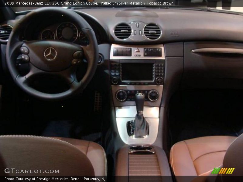 Palladium Silver Metallic / Tobacco Brown 2009 Mercedes-Benz CLK 350 Grand Edition Coupe