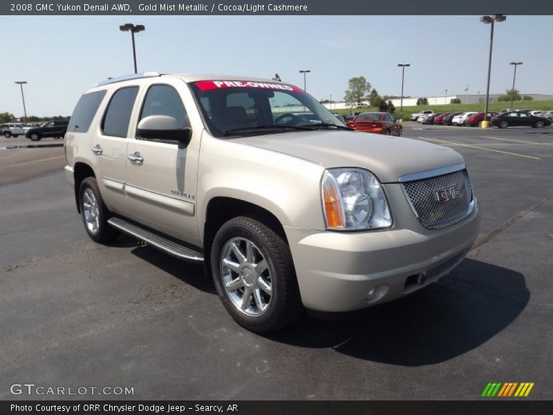 Gold Mist Metallic / Cocoa/Light Cashmere 2008 GMC Yukon Denali AWD
