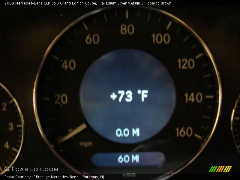 Palladium Silver Metallic / Tobacco Brown 2009 Mercedes-Benz CLK 350 Grand Edition Coupe