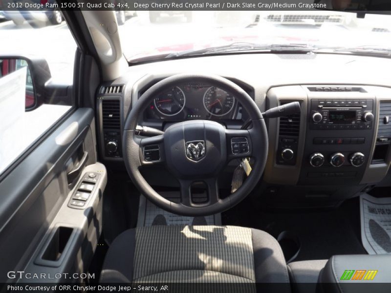 Deep Cherry Red Crystal Pearl / Dark Slate Gray/Medium Graystone 2012 Dodge Ram 1500 ST Quad Cab 4x4