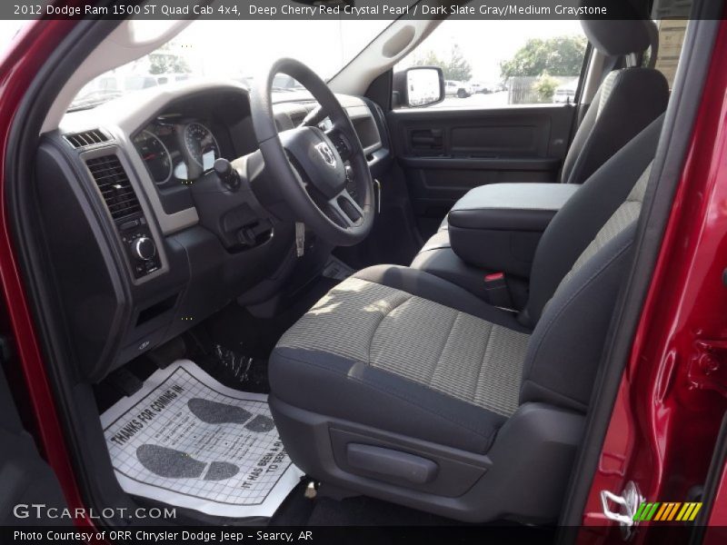  2012 Ram 1500 ST Quad Cab 4x4 Dark Slate Gray/Medium Graystone Interior
