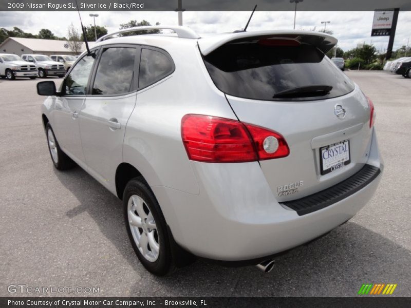 Silver Ice / Black/Red 2009 Nissan Rogue SL