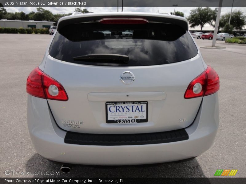 Silver Ice / Black/Red 2009 Nissan Rogue SL