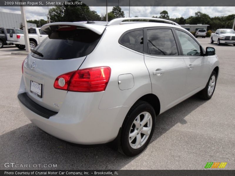 Silver Ice / Black/Red 2009 Nissan Rogue SL