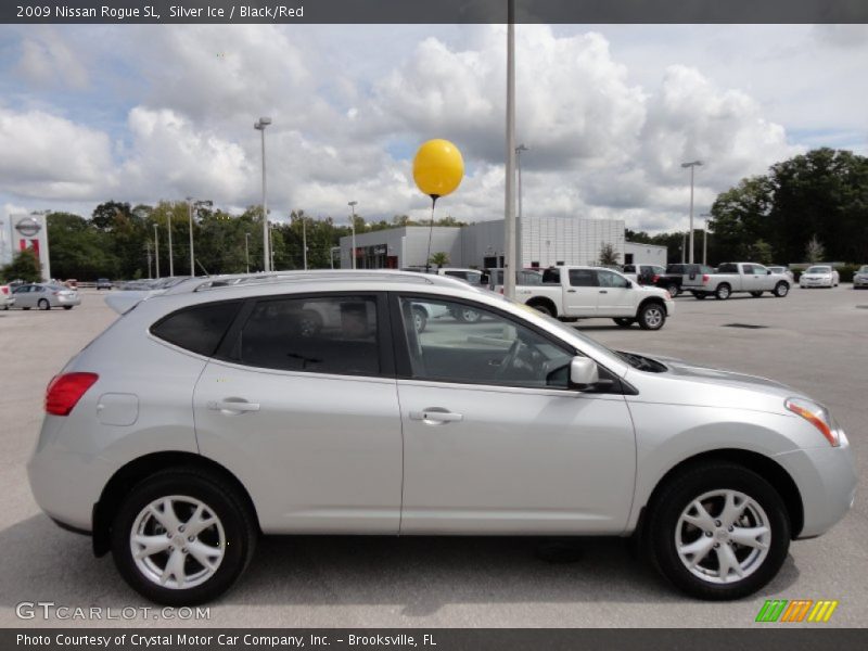 Silver Ice / Black/Red 2009 Nissan Rogue SL