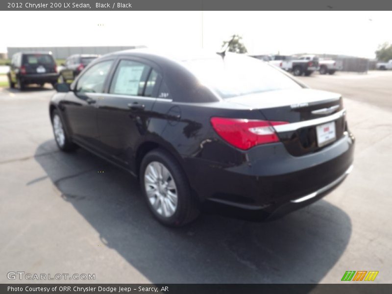 Black / Black 2012 Chrysler 200 LX Sedan