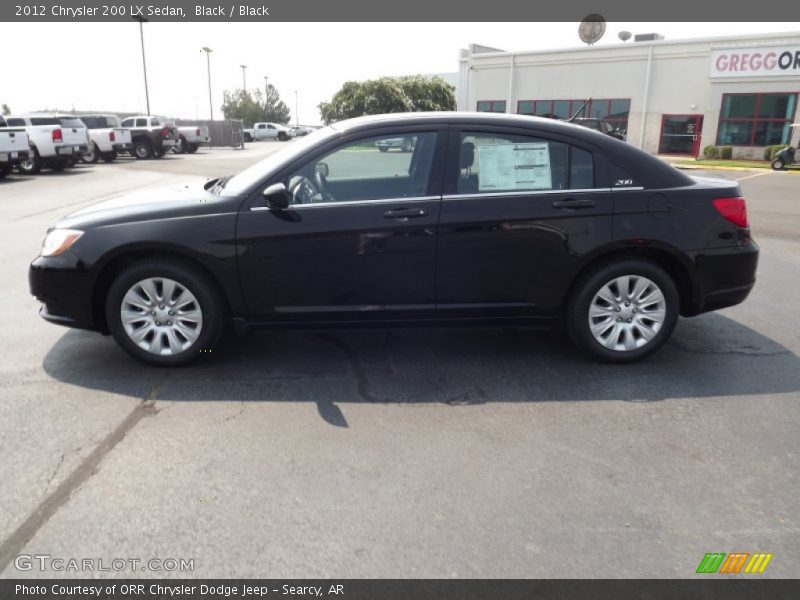 Black / Black 2012 Chrysler 200 LX Sedan