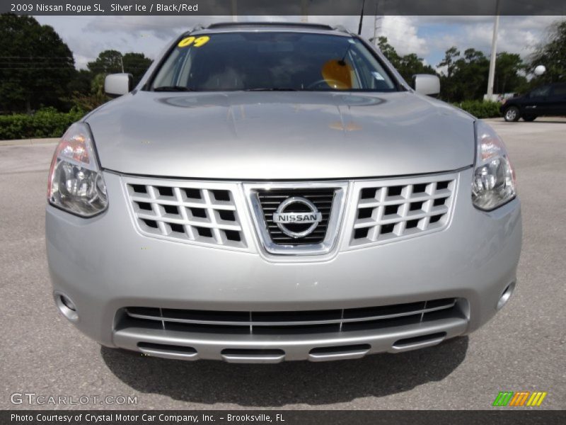 Silver Ice / Black/Red 2009 Nissan Rogue SL