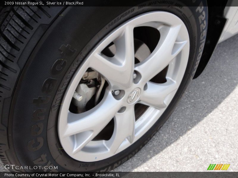Silver Ice / Black/Red 2009 Nissan Rogue SL