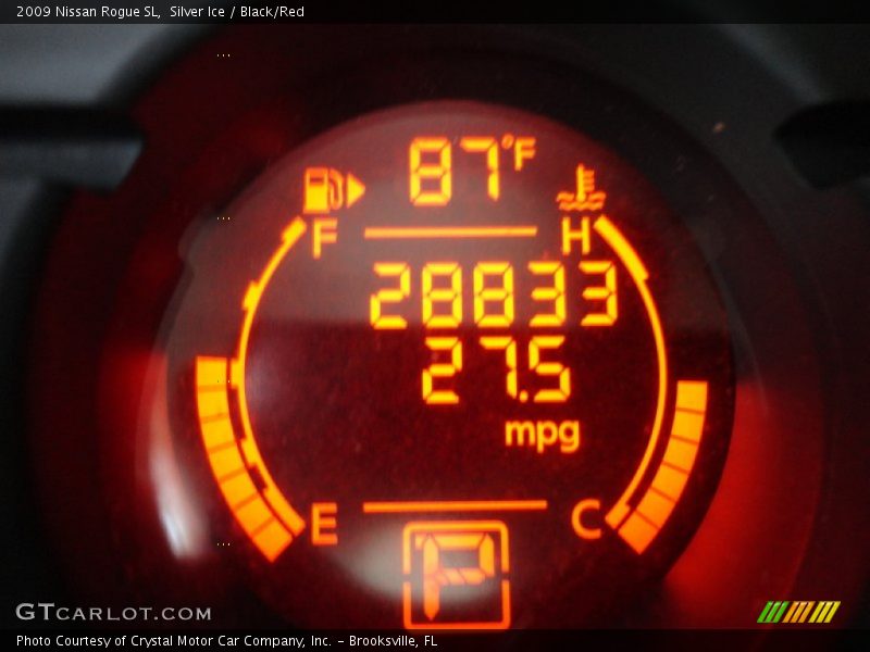 Silver Ice / Black/Red 2009 Nissan Rogue SL