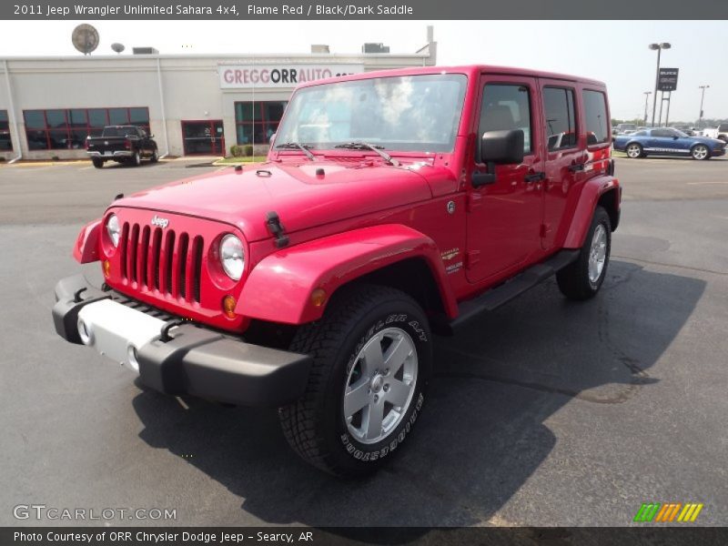 Flame Red / Black/Dark Saddle 2011 Jeep Wrangler Unlimited Sahara 4x4