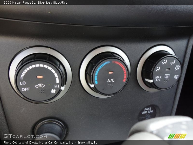 Silver Ice / Black/Red 2009 Nissan Rogue SL