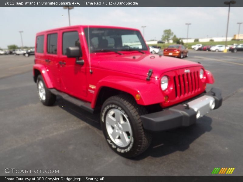 Flame Red / Black/Dark Saddle 2011 Jeep Wrangler Unlimited Sahara 4x4