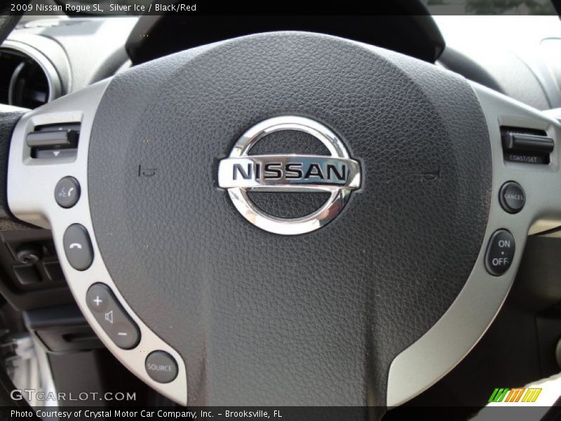 Silver Ice / Black/Red 2009 Nissan Rogue SL