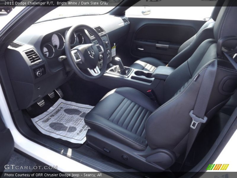 Bright White / Dark Slate Gray 2011 Dodge Challenger R/T