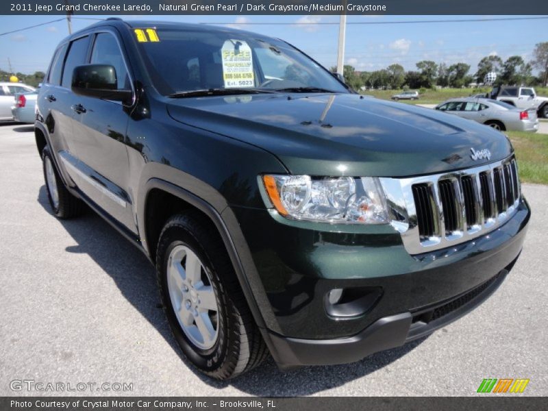 Natural Green Pearl / Dark Graystone/Medium Graystone 2011 Jeep Grand Cherokee Laredo